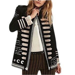 SCOTCH & SODA Jolie Vagabonde Embroidered Wool Captain's Jacket Coat S